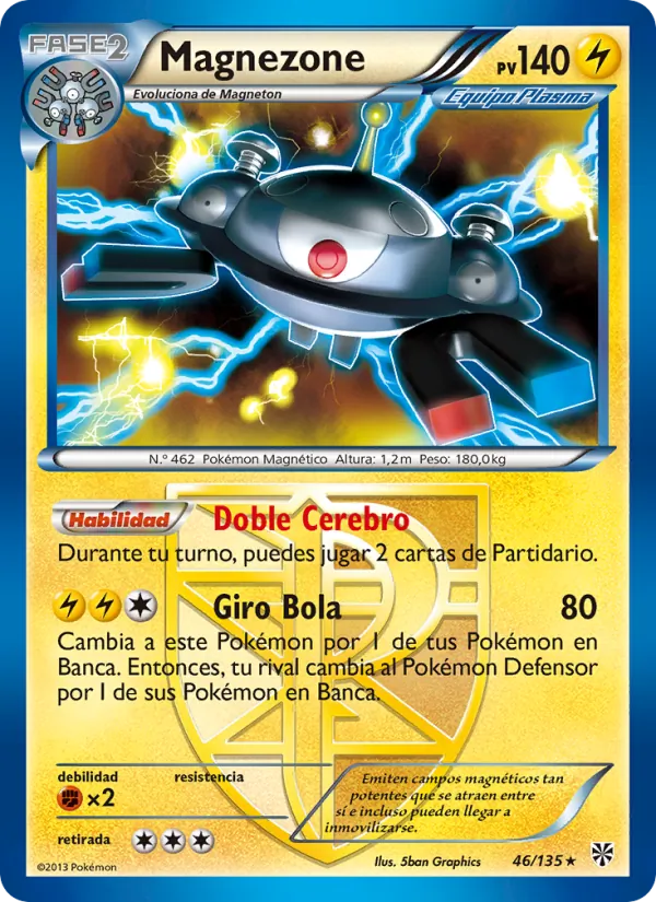 Carta Magnezone de la expansión Tormenta Plasma, número 46/135