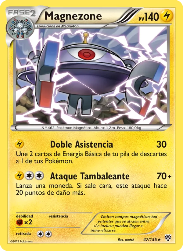 Carta Magnezone de la expansión Tormenta Plasma, número 47/135