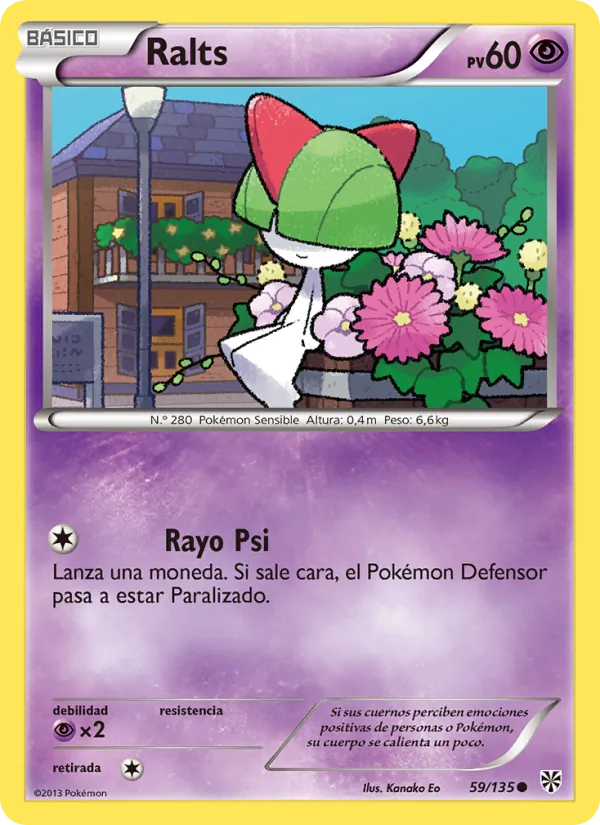 Carta Ralts de la expansión Tormenta Plasma, número 59/135