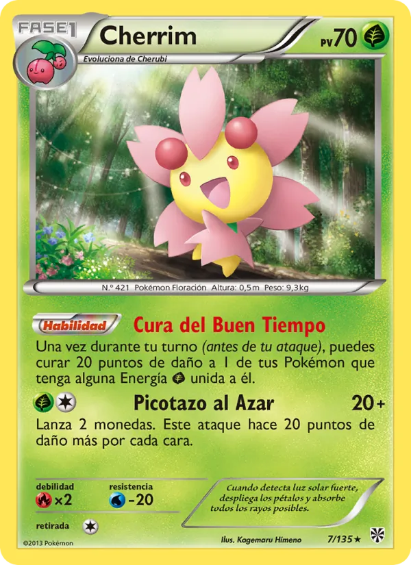 Carta Cherrim de la expansión Tormenta Plasma, número 7/135