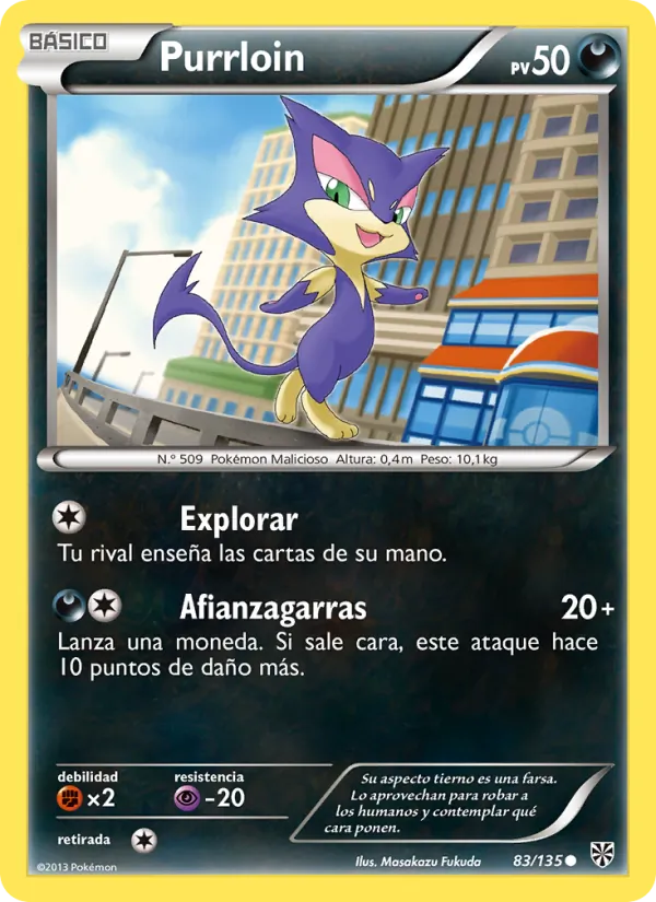 Carta Purrloin de la expansión Tormenta Plasma, número 83/135