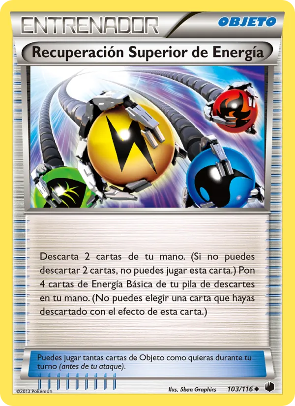 Carta Recuperación de Energía Superior de la expansión Glaciación Plasma, número 103/116