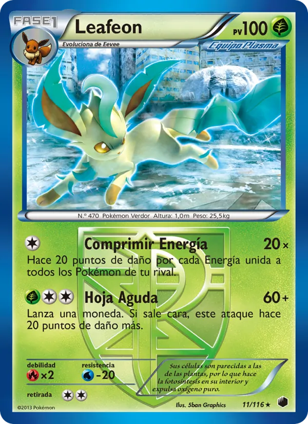 Carta Leafeon de la expansión Glaciación Plasma, número 11/116