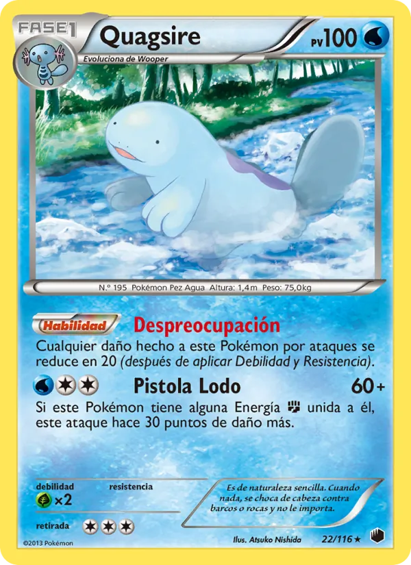 Carta Quagsire de la expansión Glaciación Plasma, número 22/116