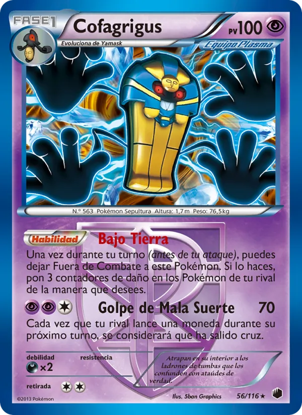 Carta Cofagrigus de la expansión Glaciación Plasma, número 56/116