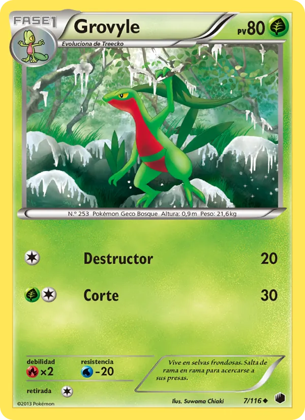 Carta Grovyle de la expansión Glaciación Plasma, número 7/116