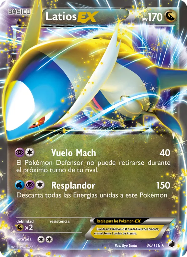 Carta Latios-EX de la expansión Glaciación Plasma, número 86/116