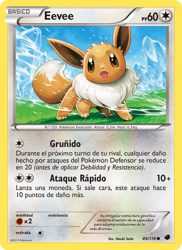 Carta Eevee de la expansión Glaciación Plasma, número 89/116