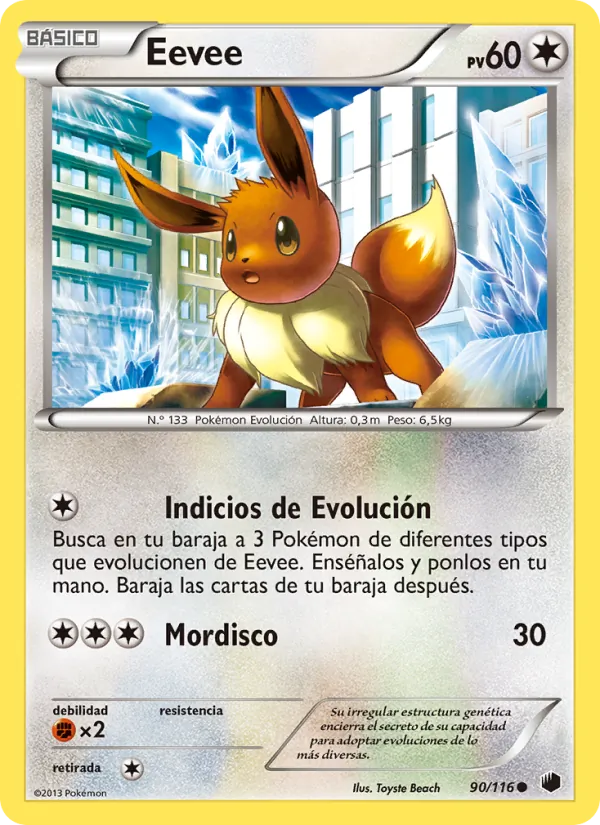 Carta Eevee de la expansión Glaciación Plasma, número 90/116