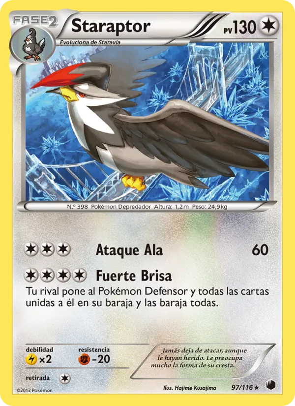 Carta Staraptor de la expansión Glaciación Plasma, número 97/116
