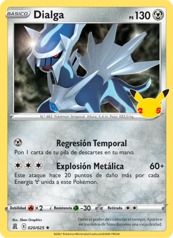 Carta Dialga de la expansión Celebraciones, número 20/25
