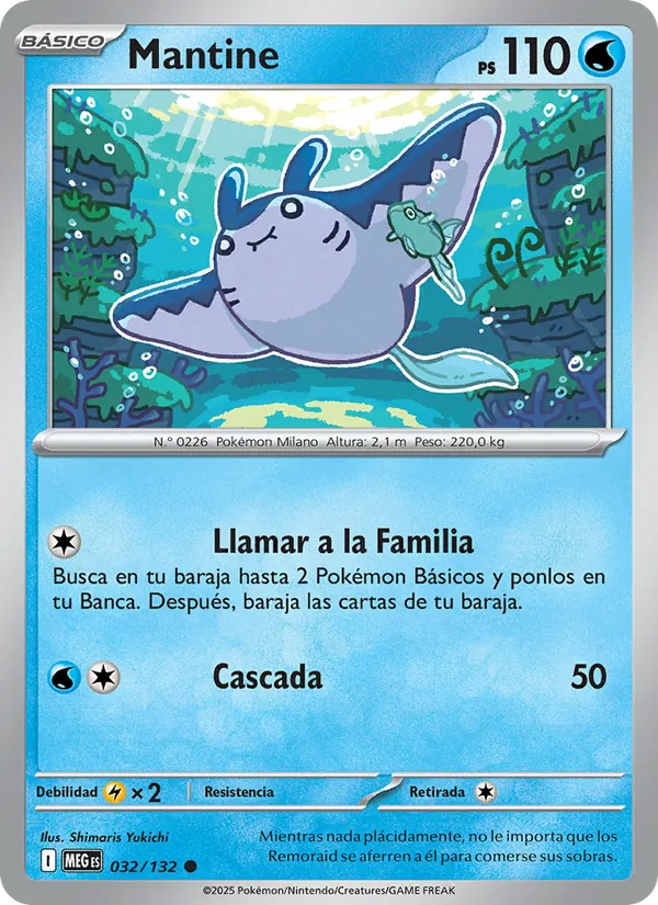 Carta Mantine de la expansión Megaevolución, número 032/132