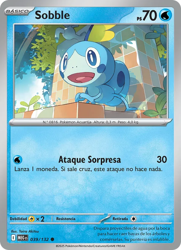 Carta Sobble de la expansión Megaevolución, número 039/132