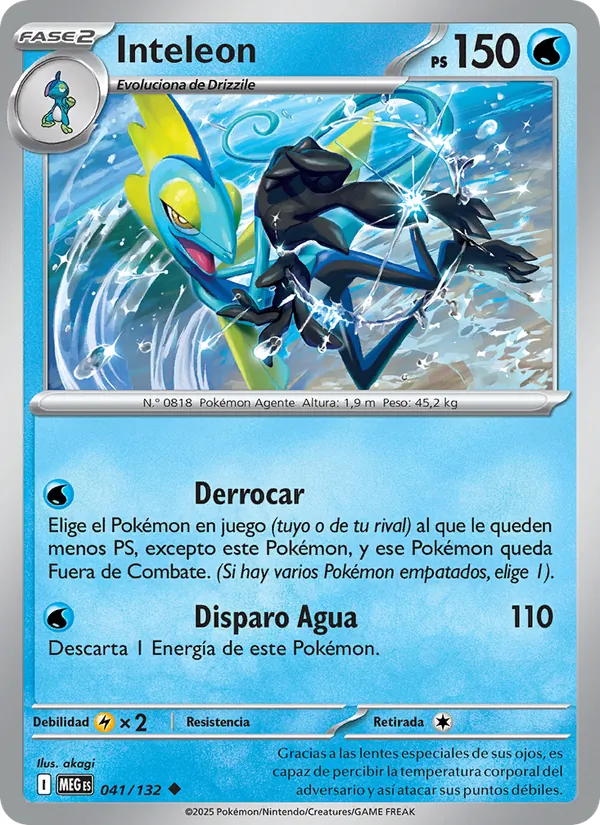 Carta Inteleon de la expansión Megaevolución, número 041/132