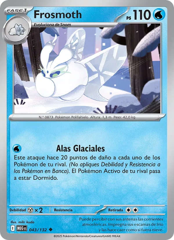 Carta Frosmoth de la expansión Megaevolución, número 043/132