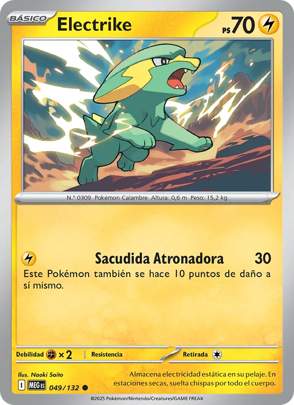 Carta Electrike de la expansión Megaevolución, número 049/132