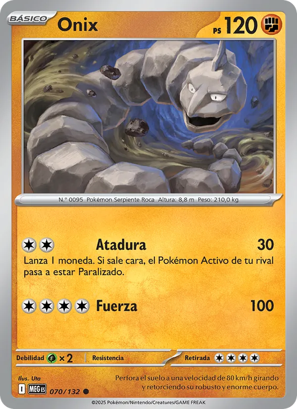 Carta Onix de la expansión Megaevolución, número 070/132