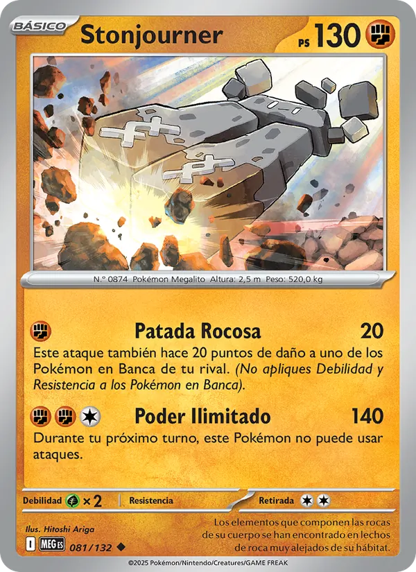 Carta Stonjourner de la expansión Megaevolución, número 081/132