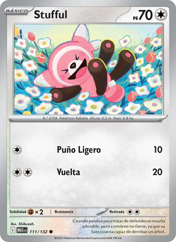 Carta Stufful de la expansión Megaevolución, número 111/132