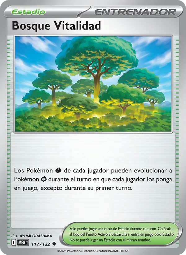 Carta Bosque Vitalidad de la expansión Megaevolución, número 117/132