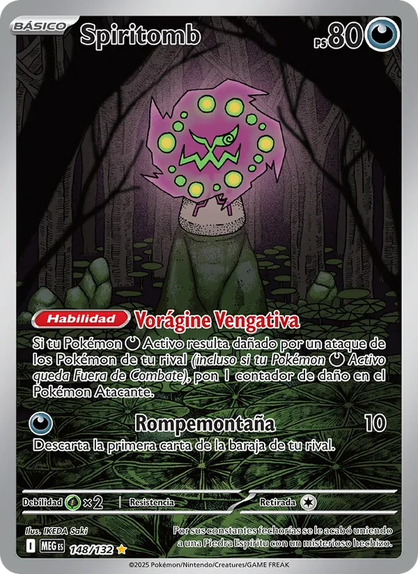 Carta Spiritomb de la expansión Megaevolución, número 148/132
