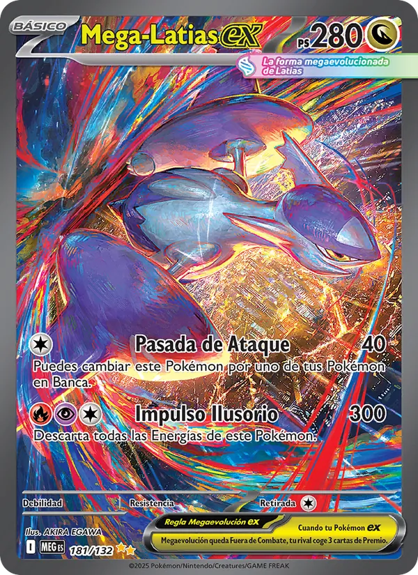 Carta Mega-Latias ex de la expansión Megaevolución, número 181/132
