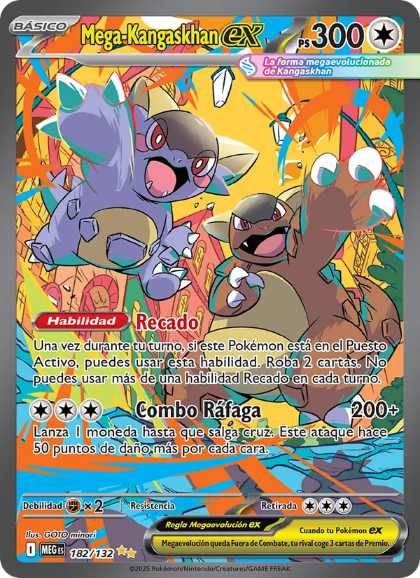 Carta Mega-Kangaskhan ex de la expansión Megaevolución, número 182/132