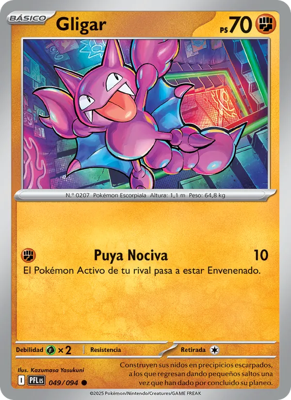 Carta Gligar de la expansión Fuegos Fantasmales, número 049/94