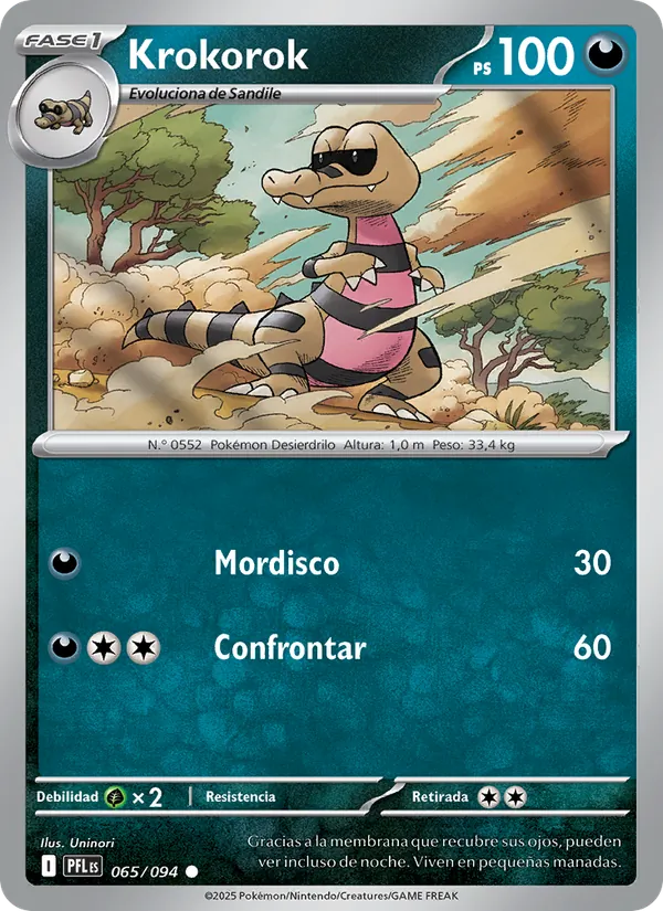 Carta Krokorok de la expansión Fuegos Fantasmales, número 065/94