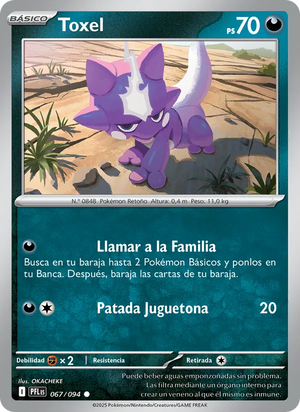 Carta Toxel de la expansión Fuegos Fantasmales, número 067/94