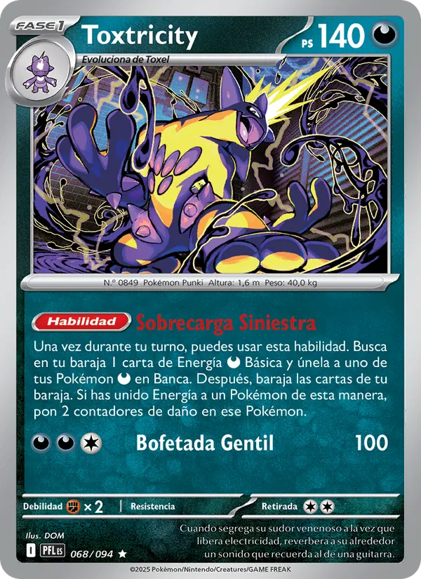Carta Toxtricity de la expansión Fuegos Fantasmales, número 068/94