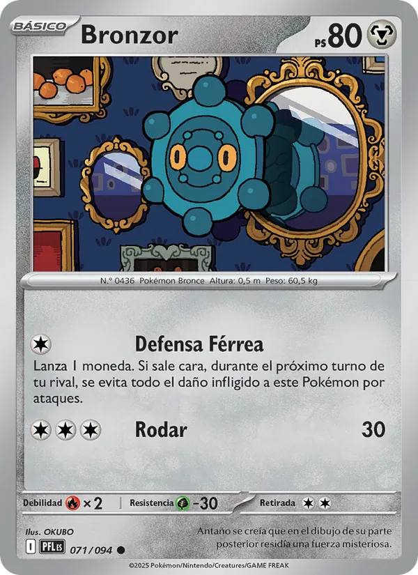 Carta Bronzor de la expansión Fuegos Fantasmales, número 071/94