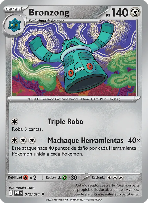 Carta Bronzong de la expansión Fuegos Fantasmales, número 072/94