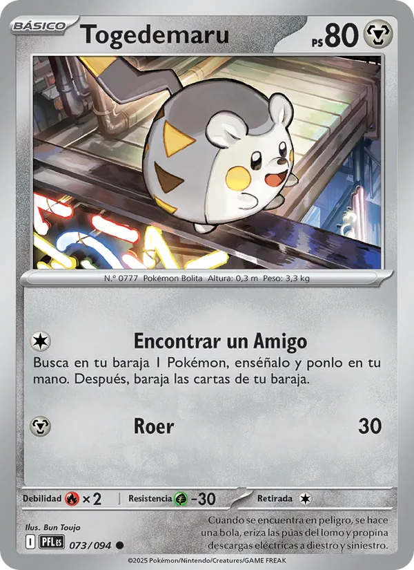 Carta Togedemaru de la expansión Fuegos Fantasmales, número 073/94