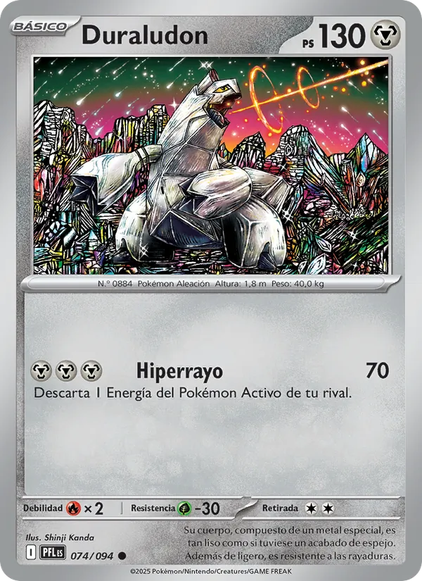 Carta Duraludon de la expansión Fuegos Fantasmales, número 074/94