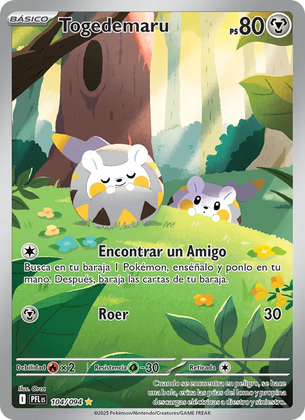 Carta Togedemaru de la expansión Fuegos Fantasmales, número 104/94