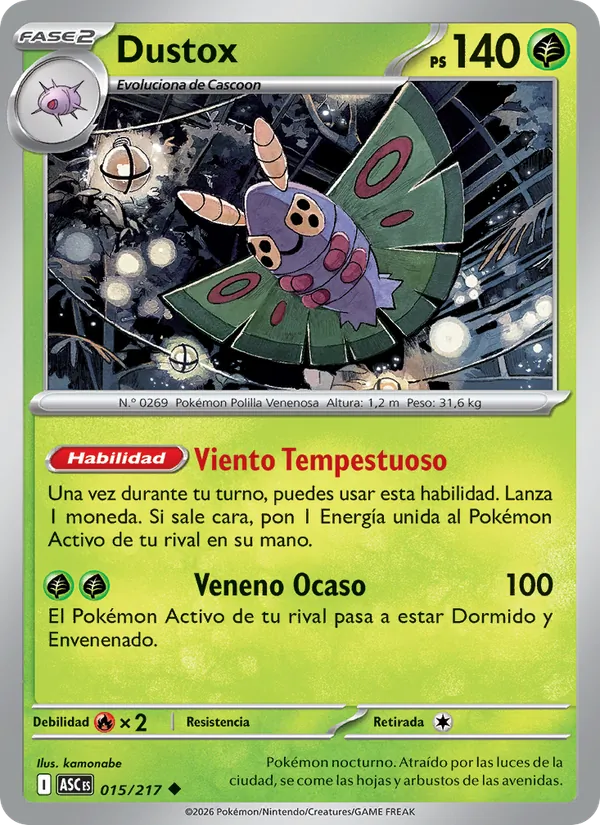 Carta Dustox de la expansión Héroes Ascendentes, número 015/217