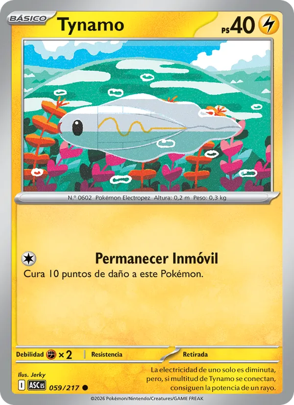 Carta Tynamo de la expansión Héroes Ascendentes, número 059/217
