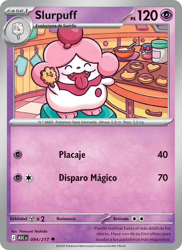 Carta Slurpuff de la expansión Héroes Ascendentes, número 094/217