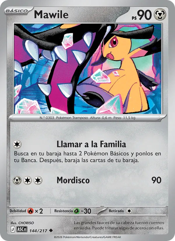 Carta Mawile de la expansión Héroes Ascendentes, número 144/217