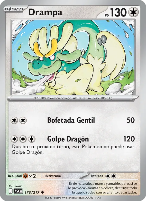 Carta Drampa de la expansión Héroes Ascendentes, número 176/217