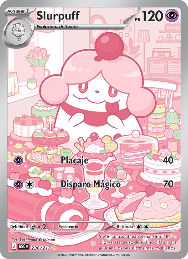 Carta Slurpuff de la expansión Héroes Ascendentes, número 236/217