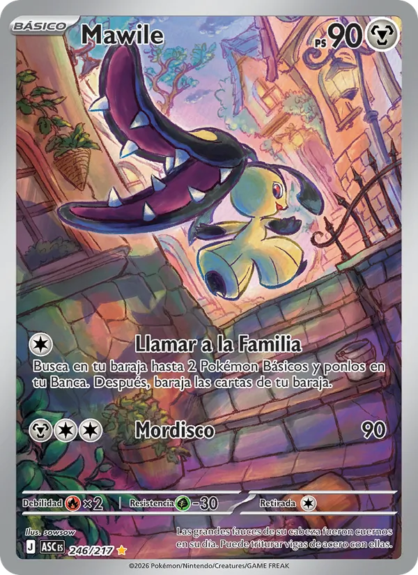 Carta Mawile de la expansión Héroes Ascendentes, número 246/217