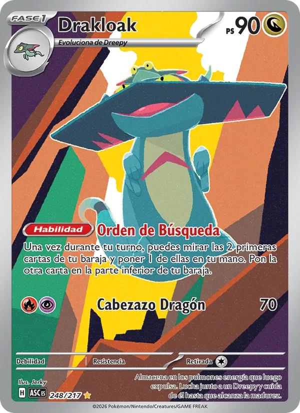Carta Drakloak de la expansión Héroes Ascendentes, número 248/217