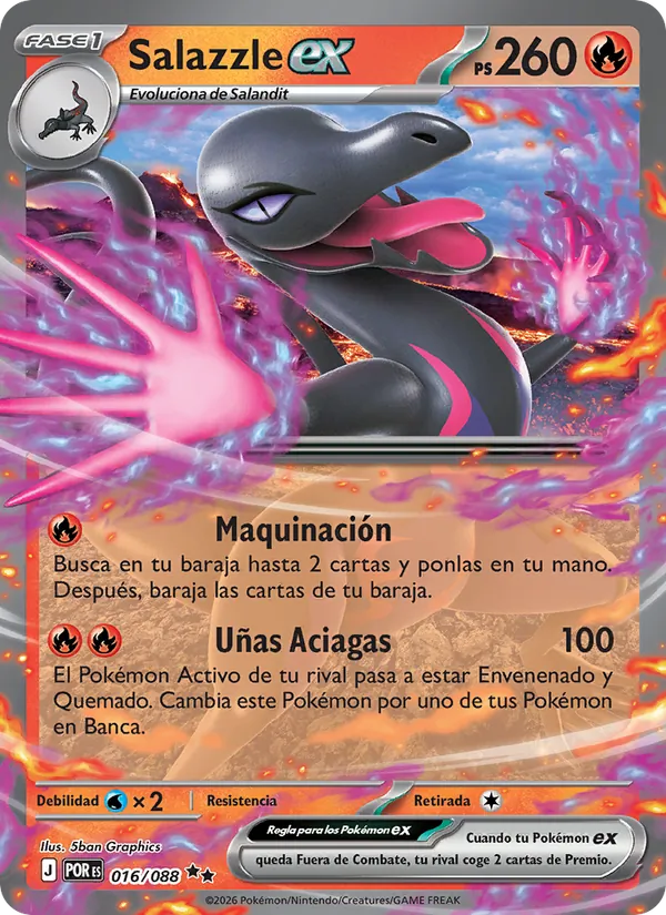 Carta Salazzle ex de la expansión Equilibrio Perfecto, número 016/88