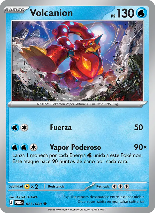 Carta Volcanion de la expansión Equilibrio Perfecto, número 025/88