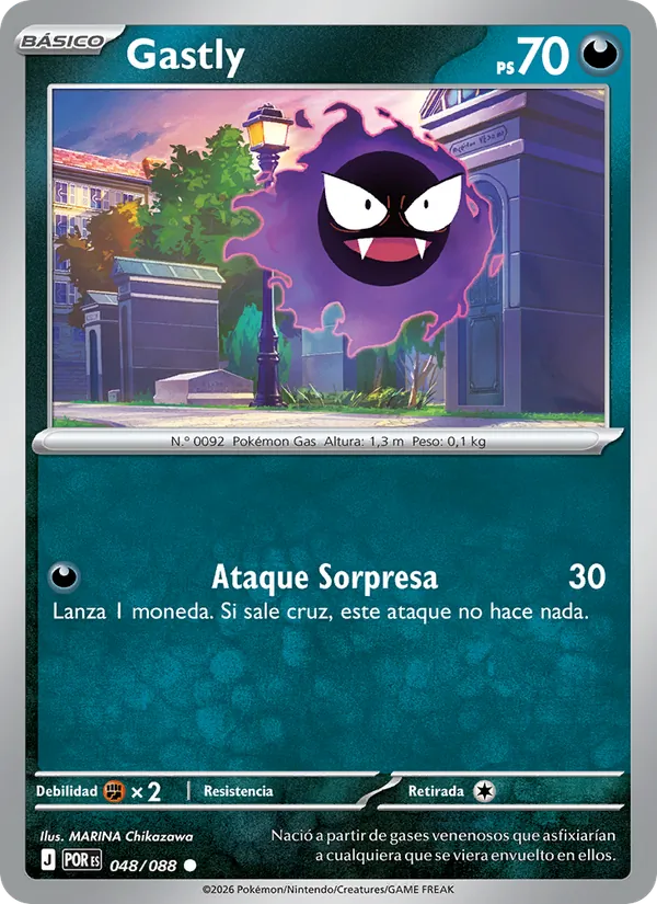 Carta Gastly de la expansión Equilibrio Perfecto, número 048/88