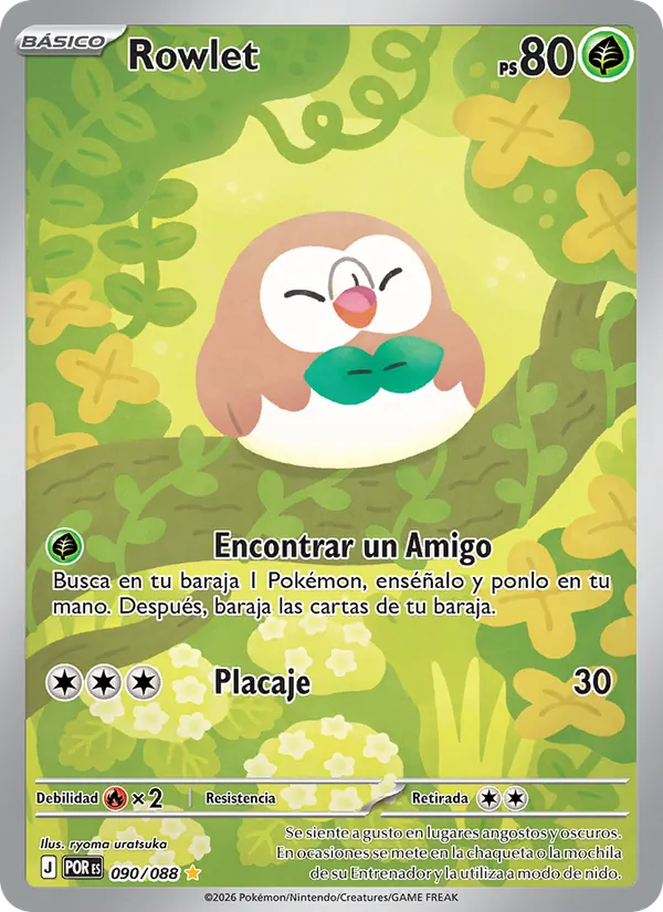 Carta Rowlet de la expansión Equilibrio Perfecto, número 090/88