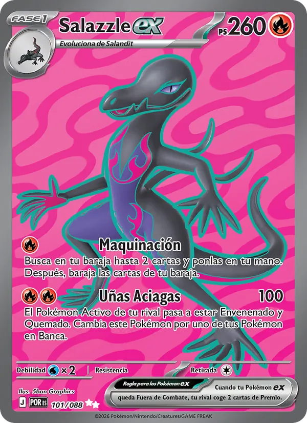 Carta Salazzle ex de la expansión Equilibrio Perfecto, número 101/88