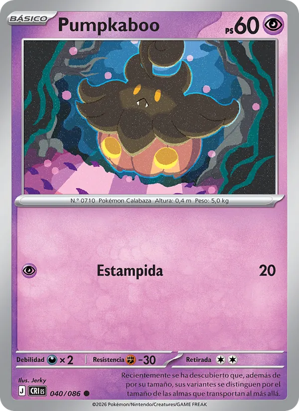 Carta Pumpkaboo de la expansión Caos Creciente, número 040/86